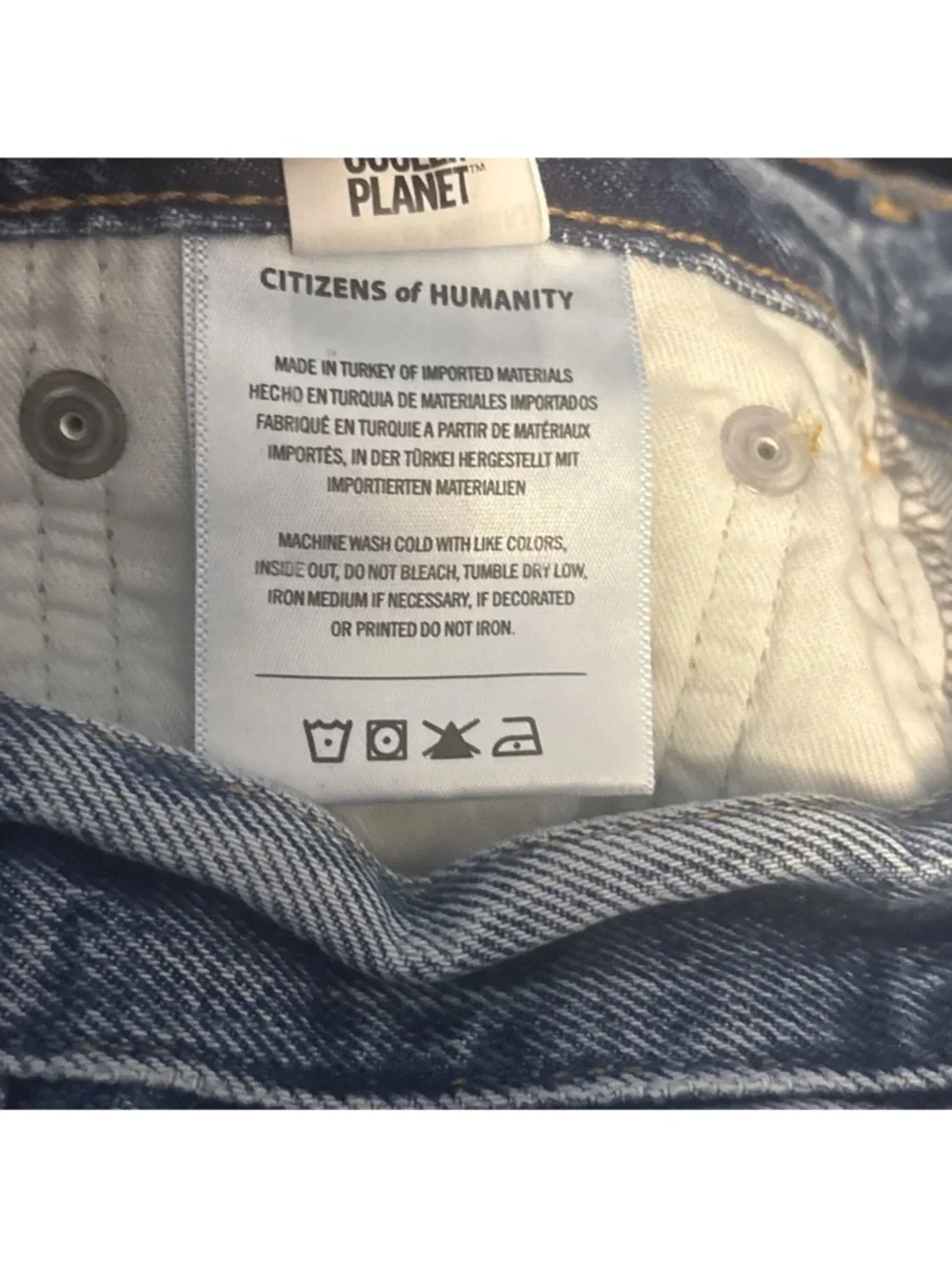Anthropologie Citizens of Humanity denim Blaine Button Fly Straight Jeans sz 28 - Picture 7 of 10